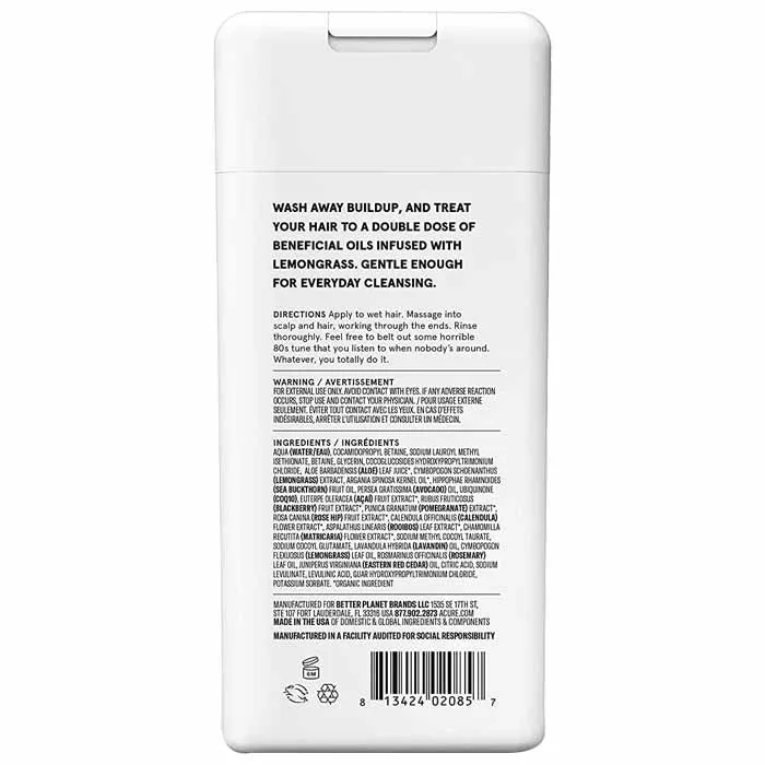 Acure - Curiously Clarifying Shampoo, 8 fl oz