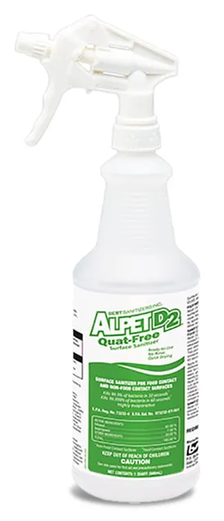 Alpet D2 Quat-Free Surface Sanitizer Spray, qt