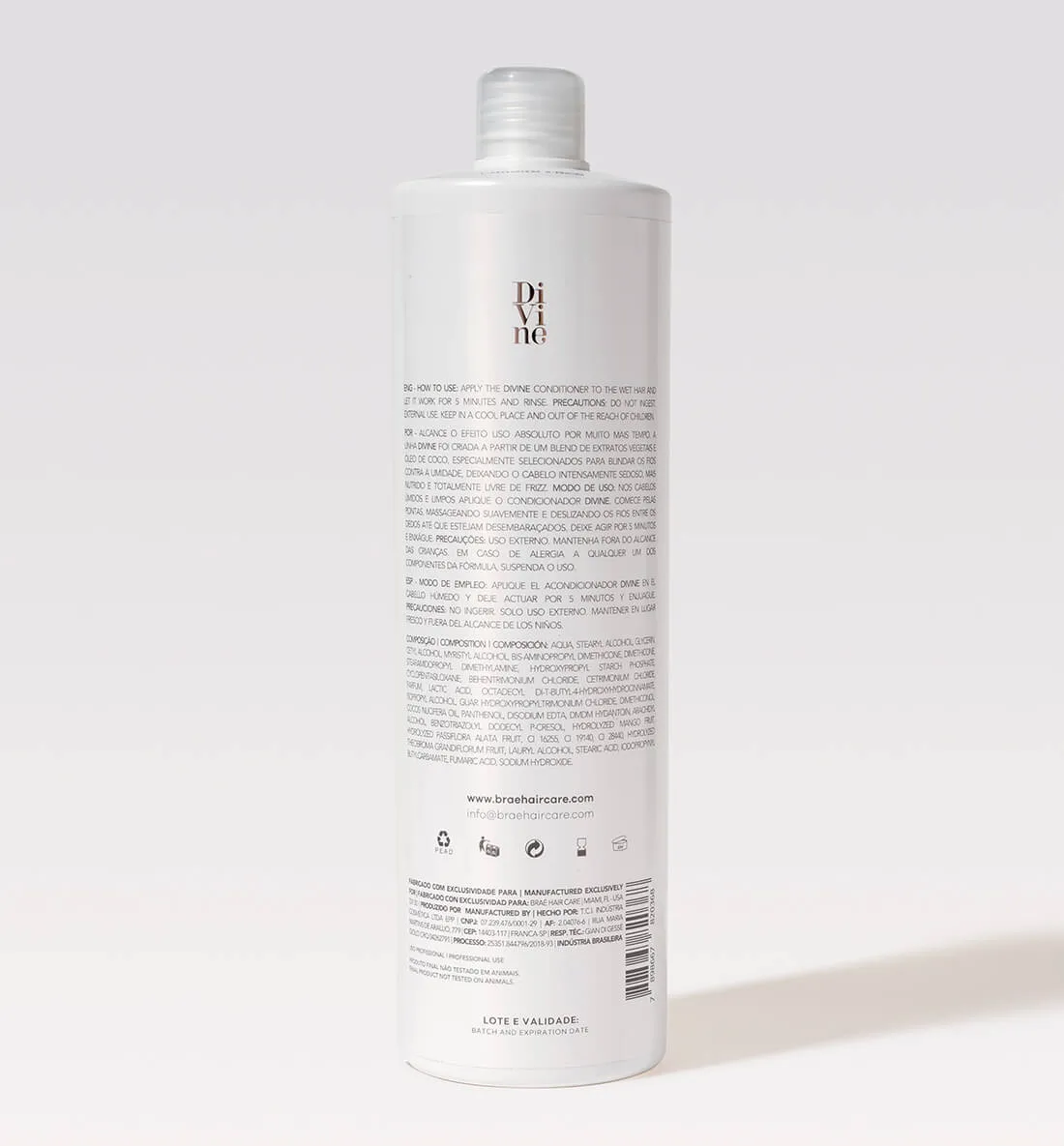 Brae - Divine Anti Frizz Conditioner 1L for Smooth, Shiny Hair