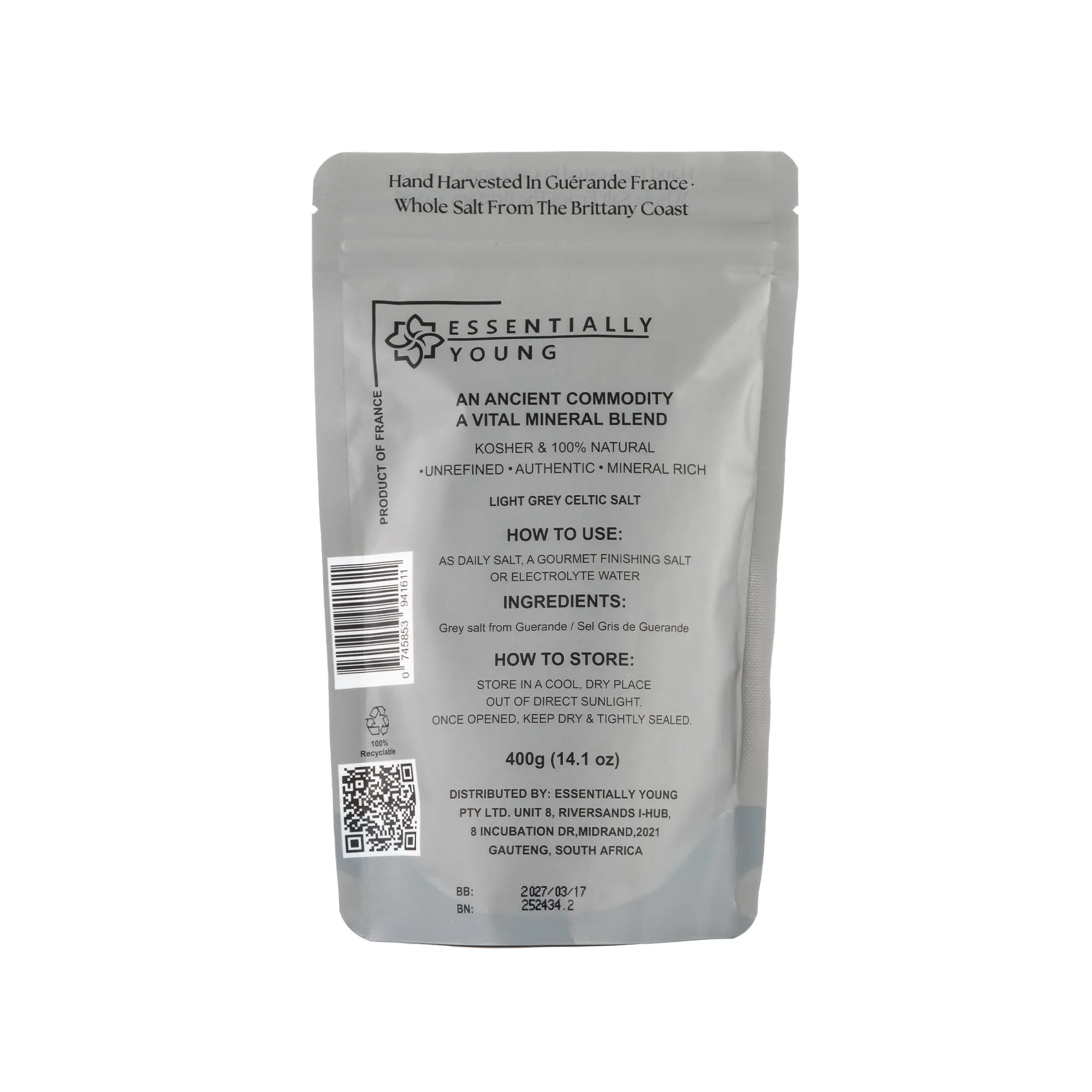CELTIC SEA SALT 400g (Exclusive importers from Guerande France)