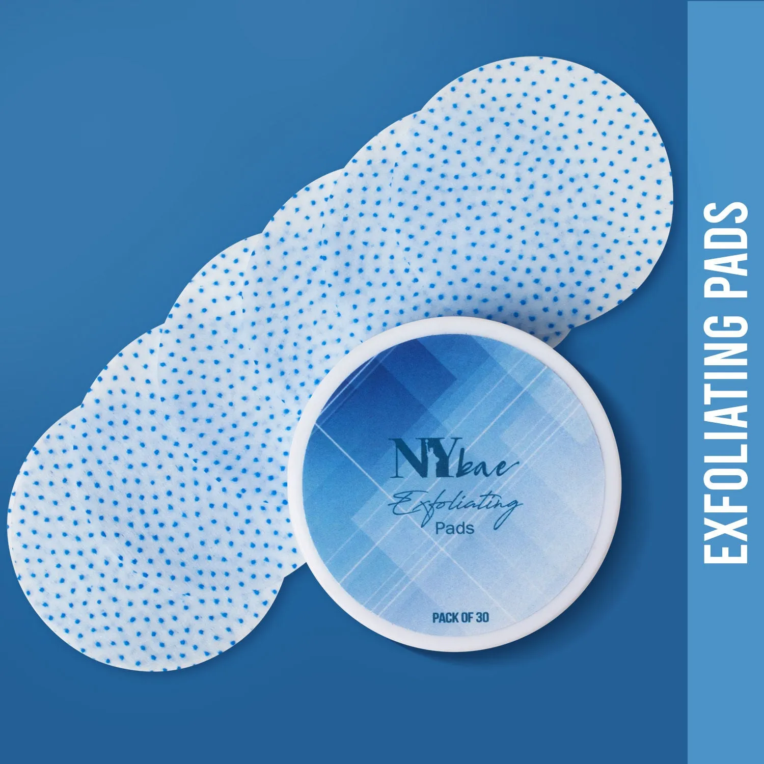 NY Bae Exfoliating Pads - Pack Of 30 | Radiating Skin | Alcohol Free | Paraben Free | Travel Friendly