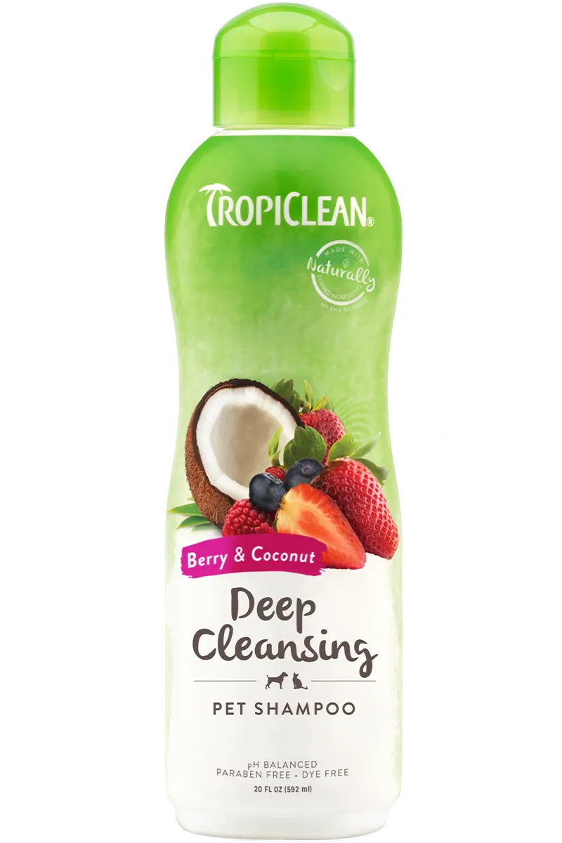 TropiClean - Berry & Coconut Deep Cleansing Shampoo for Pets